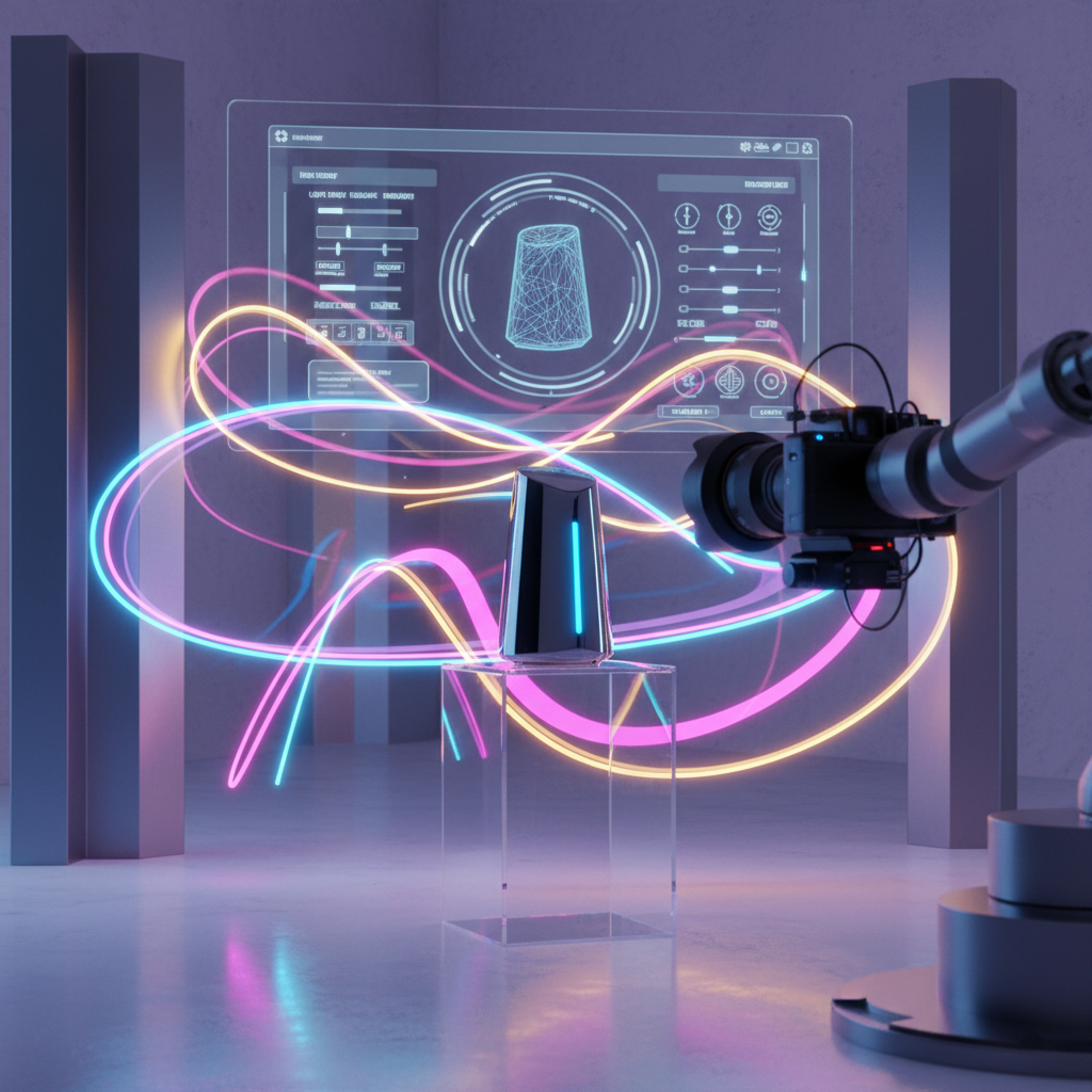 AI for Creating Neon and Colorful LED Lighting Product Photography