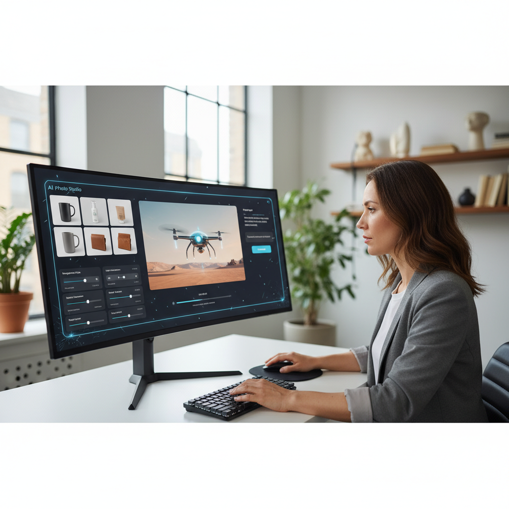 Small business AI photo studio software
