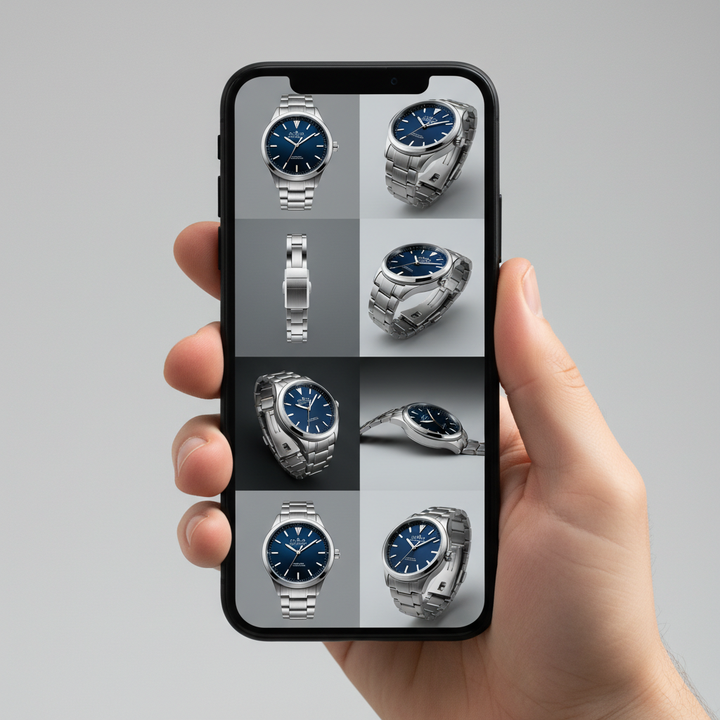 AI-generated product photo angles for enhanced click-through rates