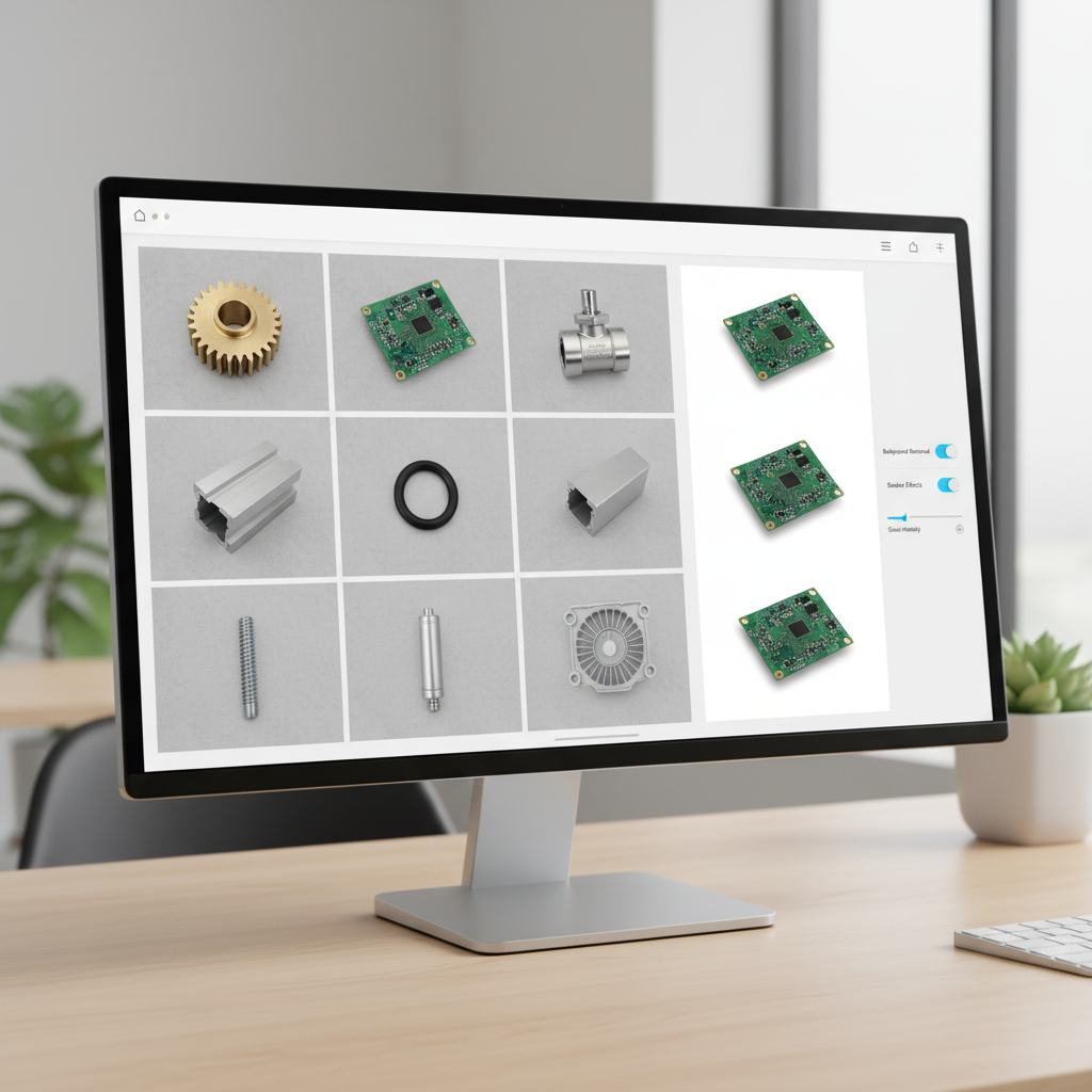 AI automation for manufacturing parts catalog images