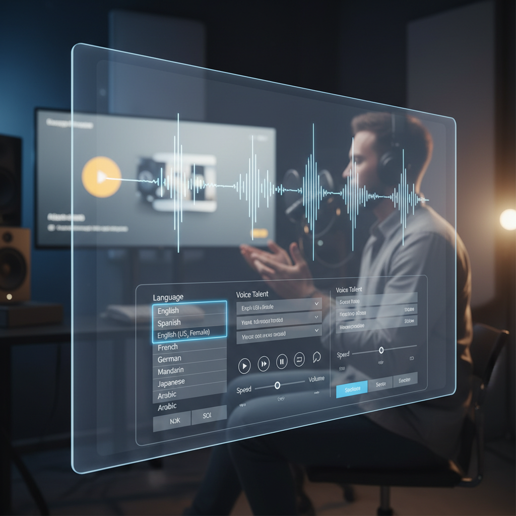 AI Voiceover Interface for Product Demos