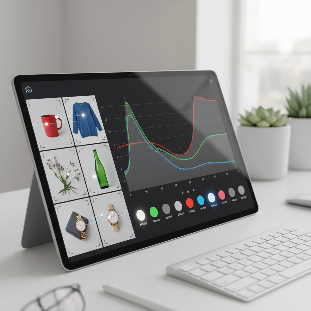 AI-powered color correction interface for brand consistency