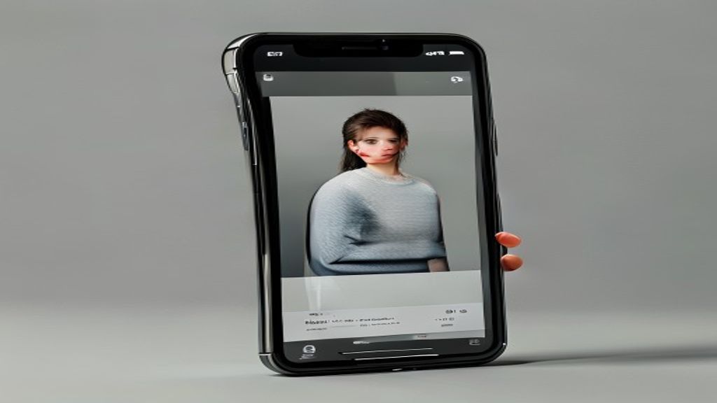Photoroom AI background replacement example on a smartphone