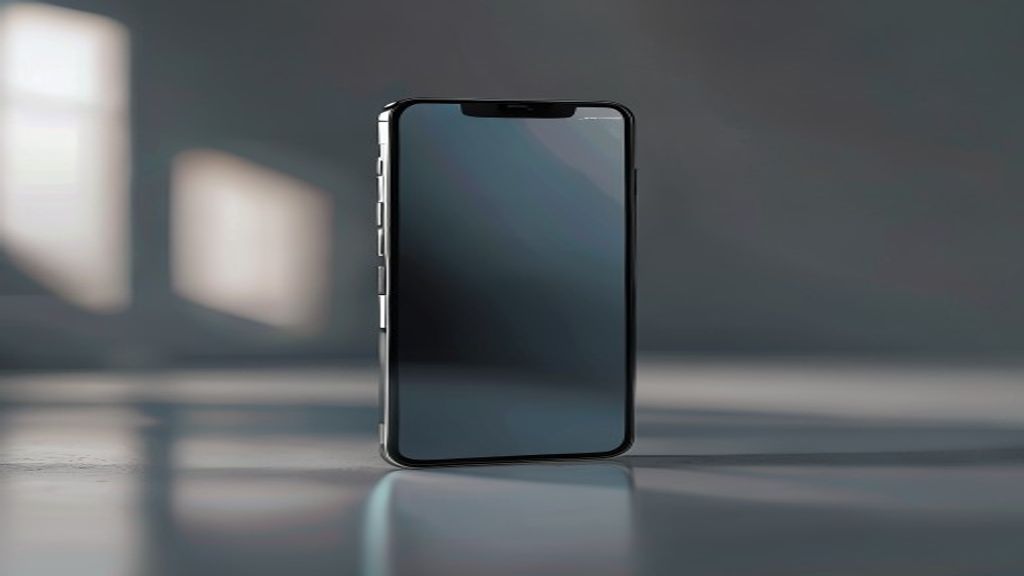 AI-generated photorealistic product render of a smartphone