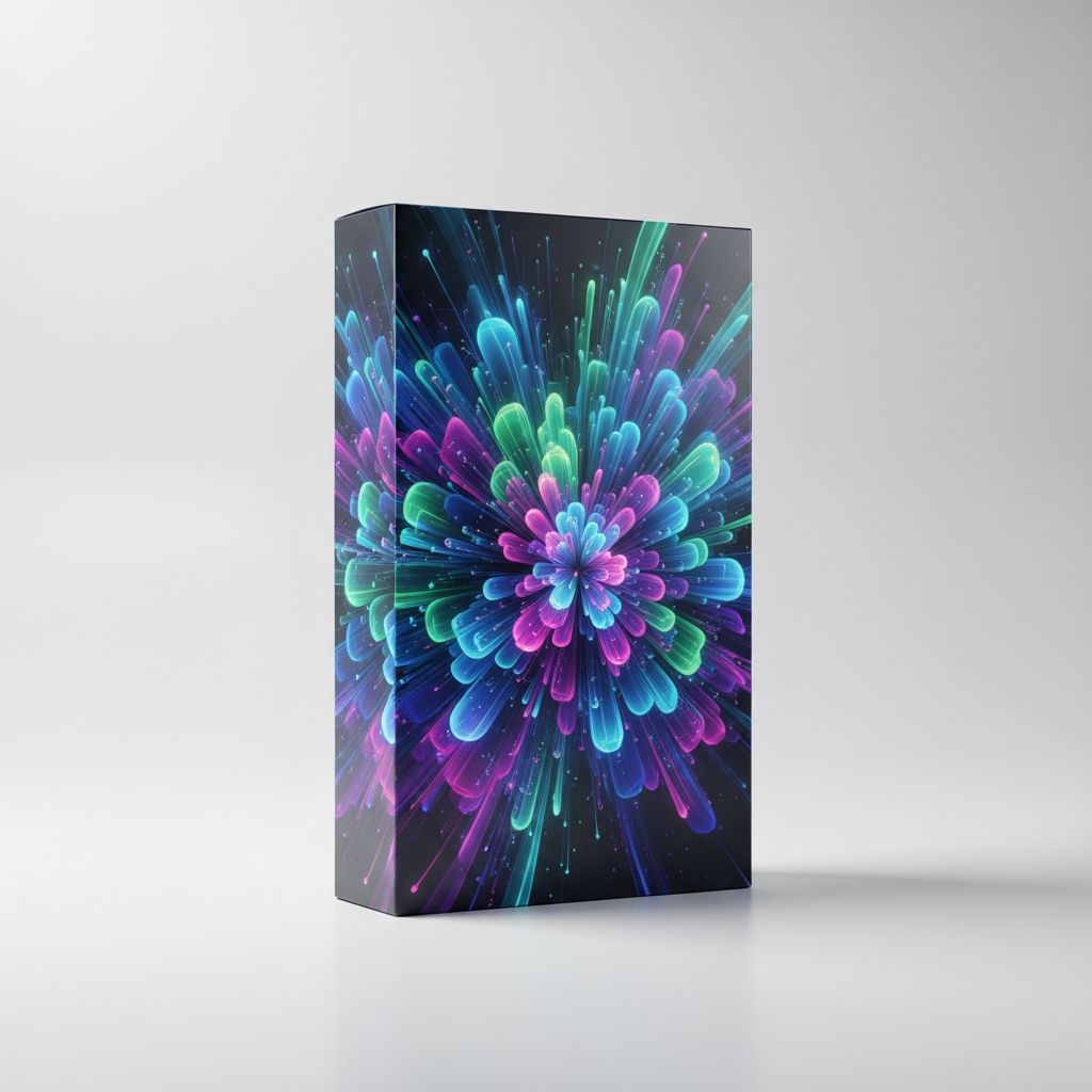 AI-generated 3D product packaging mockup