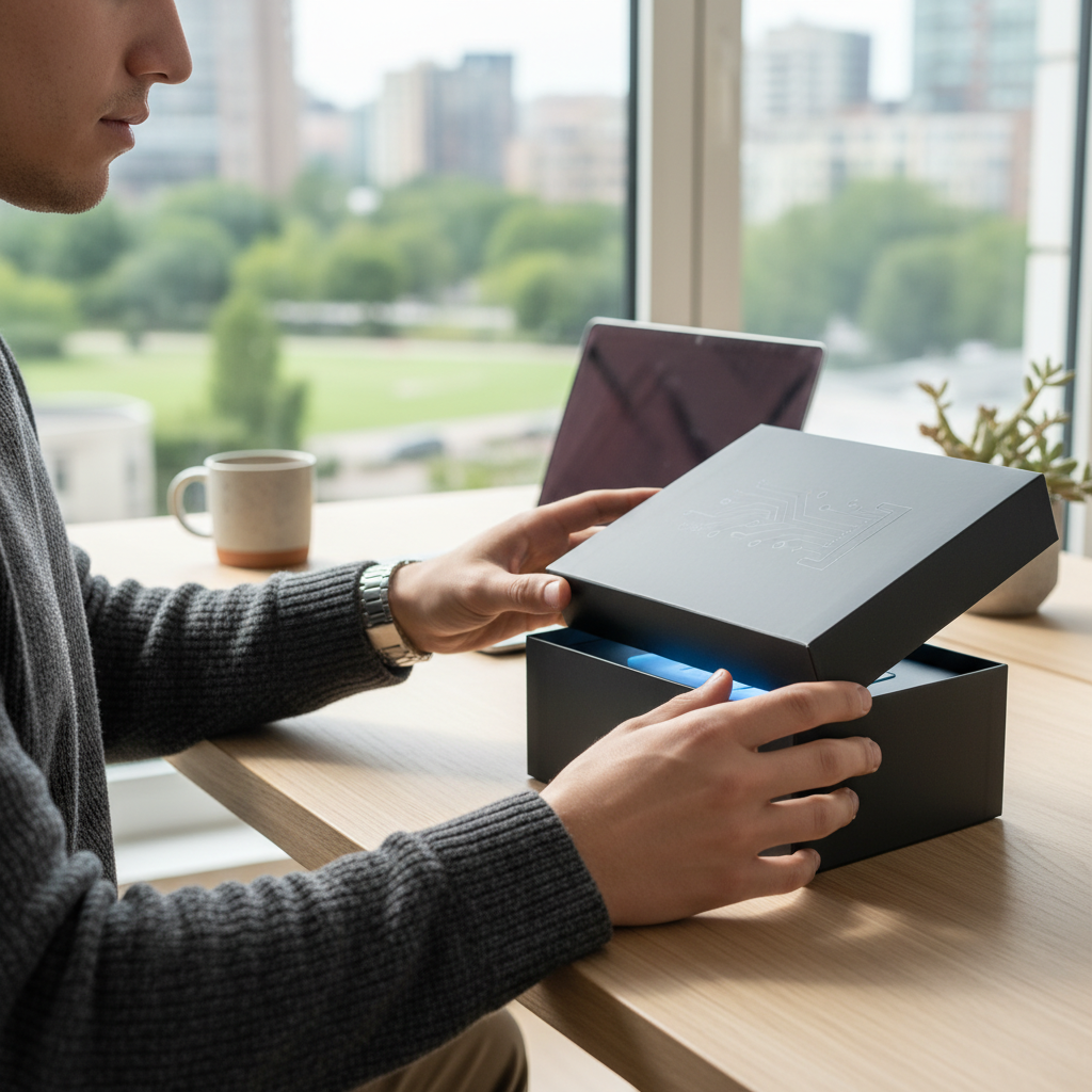 AI visualization of packaging design on a real product photo