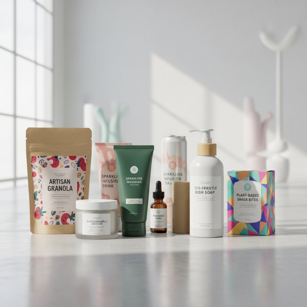 AI generated CPG packaging mockups