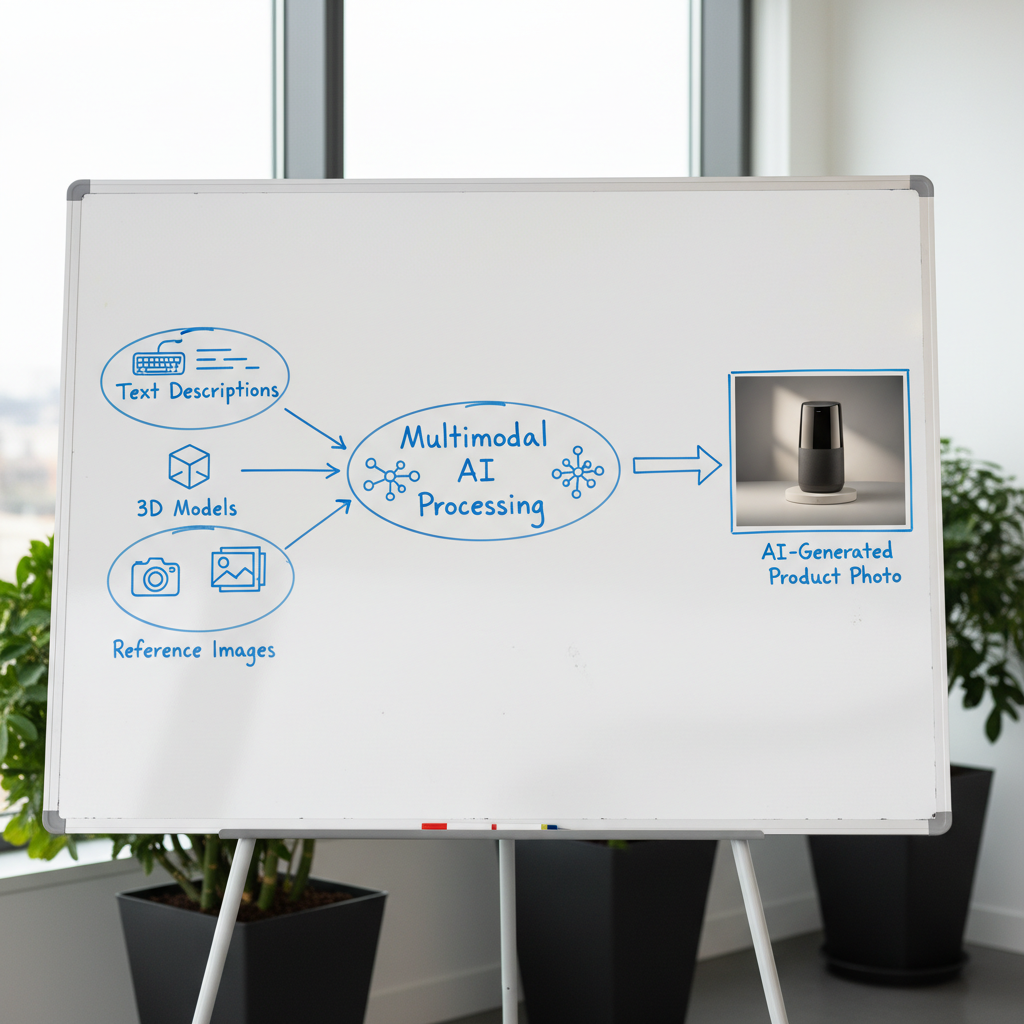 Multimodal AI Product Photography Workflow Diagram