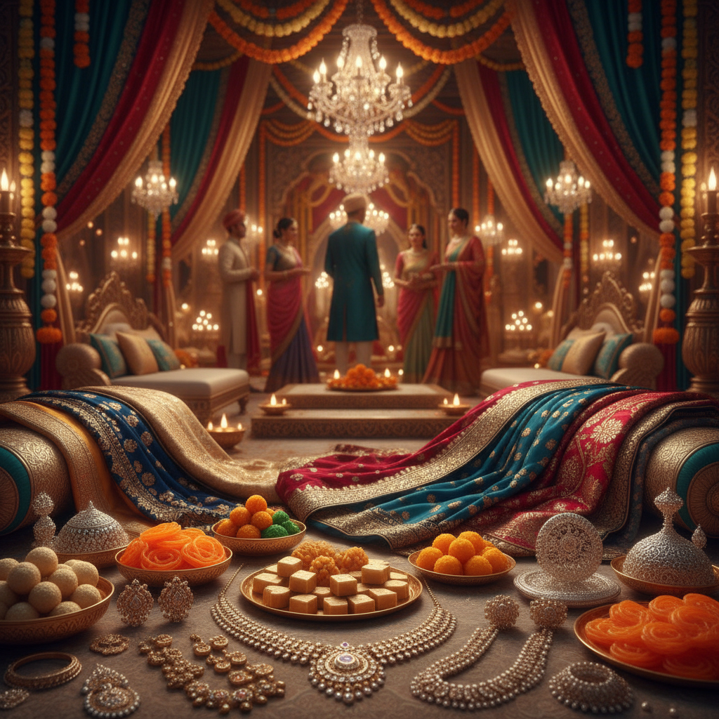 AI-generated product visuals for Indian wedding season with traditional elements