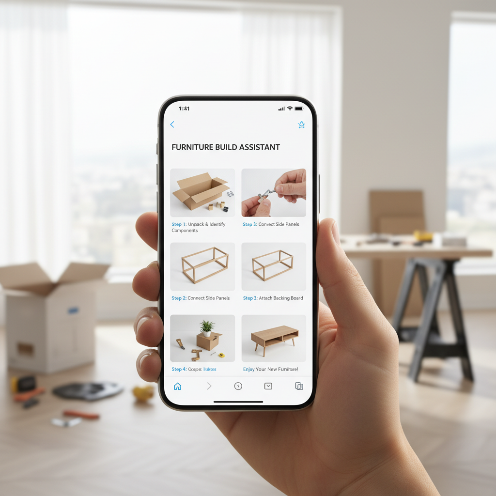 AI-powered app creating a visual step-by-step product assembly guide