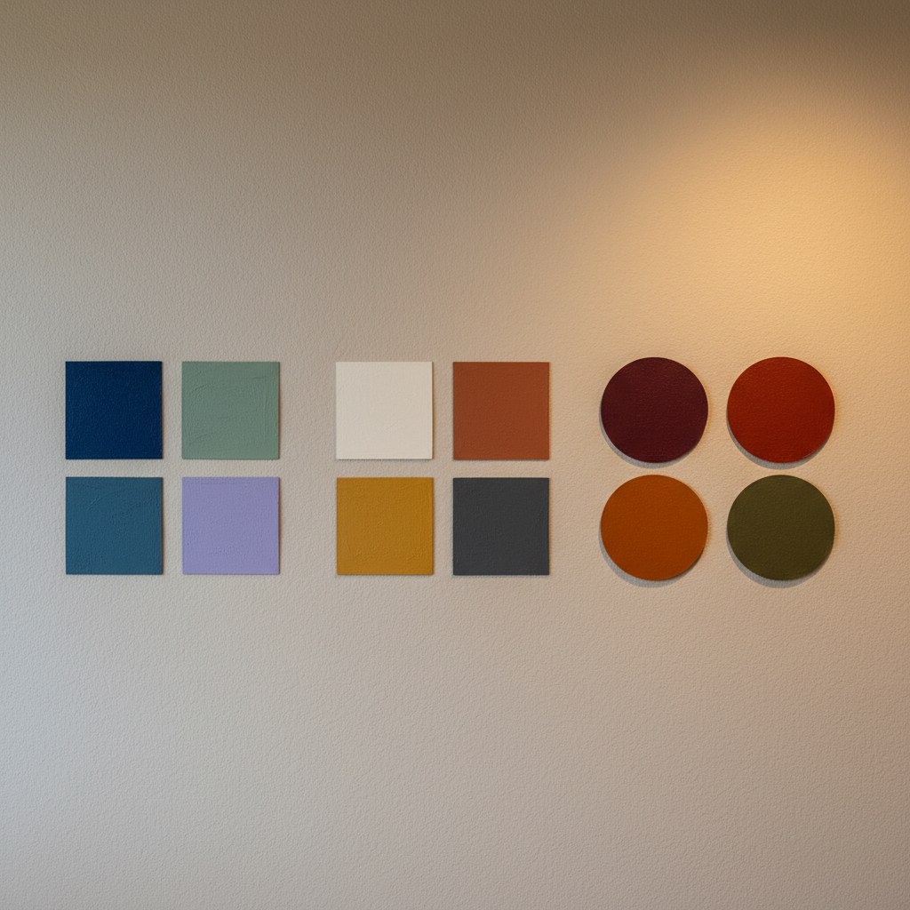 AI-generated paint swatches and material textures