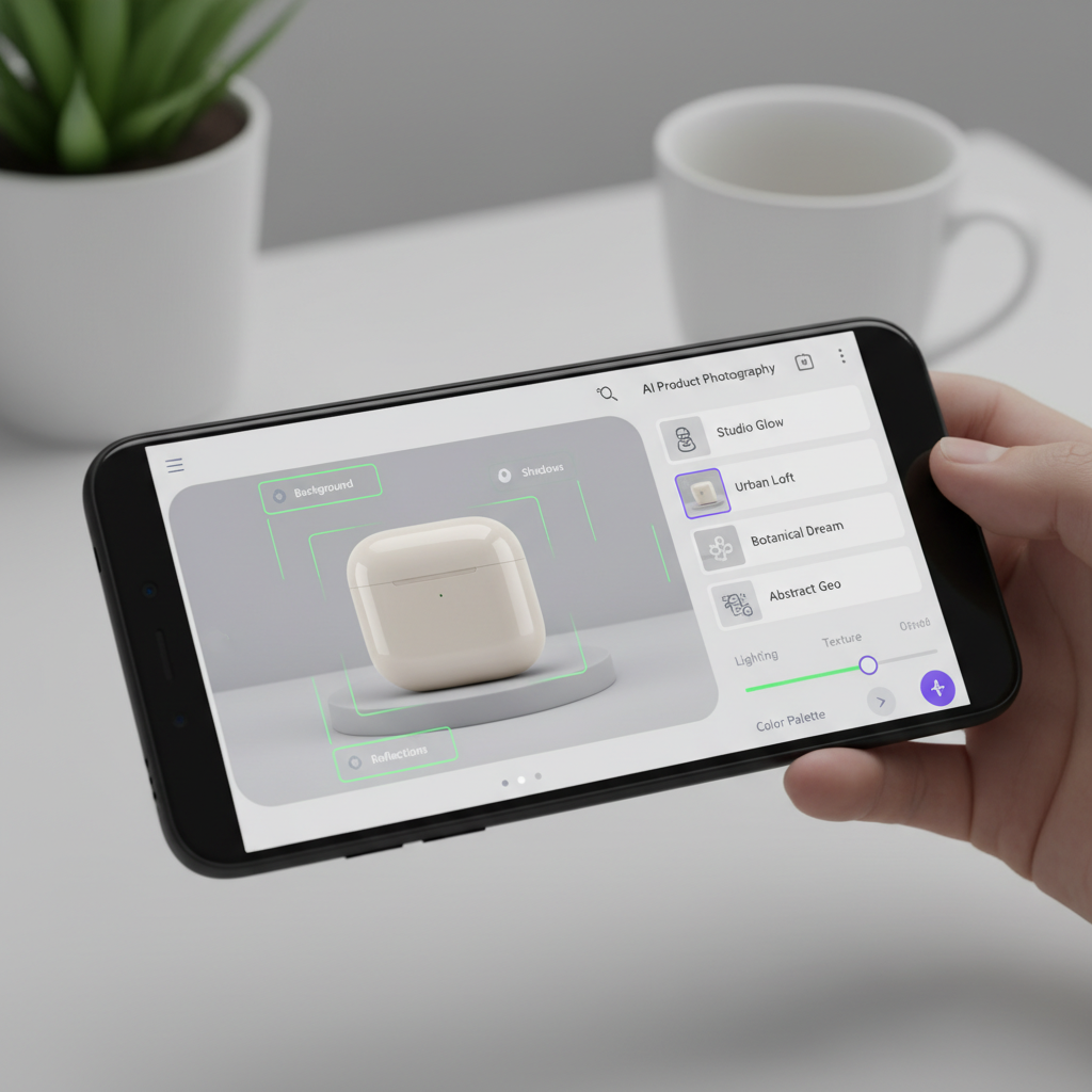 AI product photo templates and presets for e-commerce