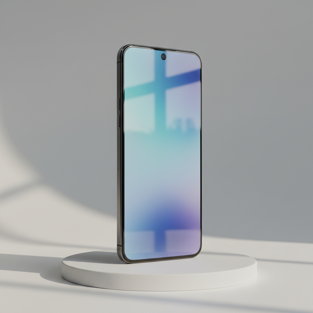 AI generated smartphone product image with accurate shape