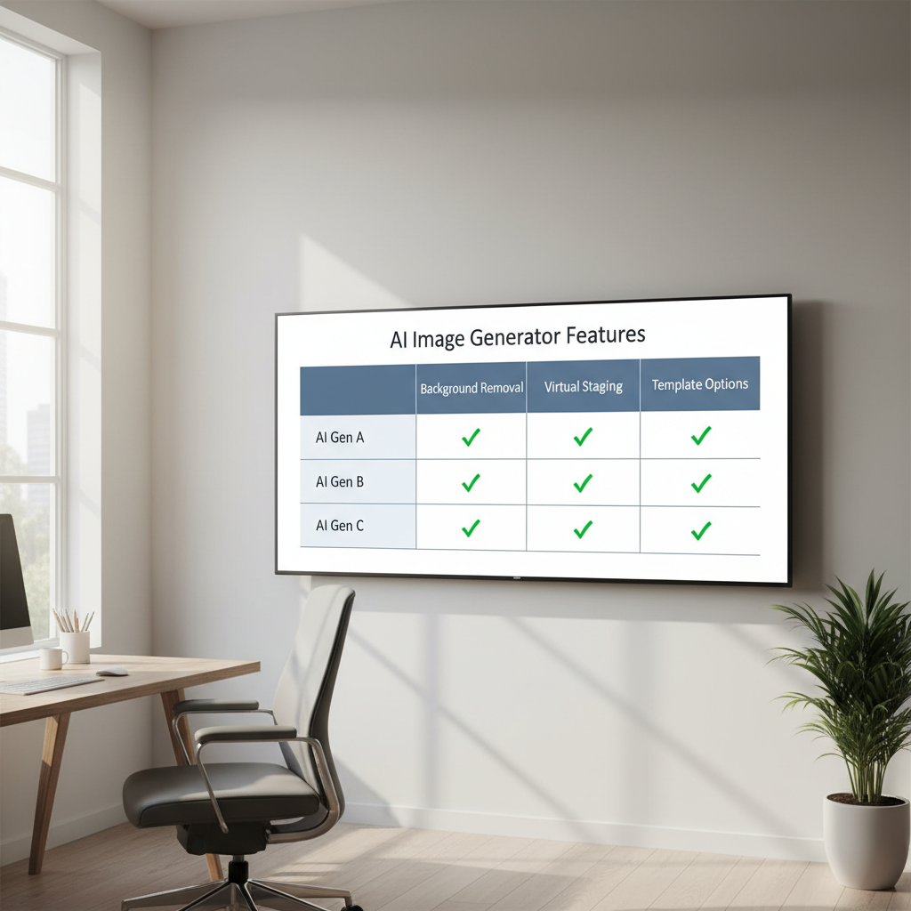 AI image generator features for e-commerce comparison