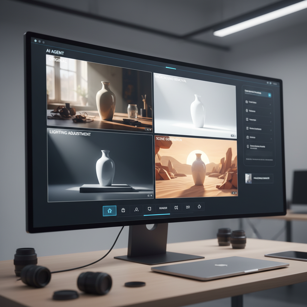 AI agent automating product photography tasks