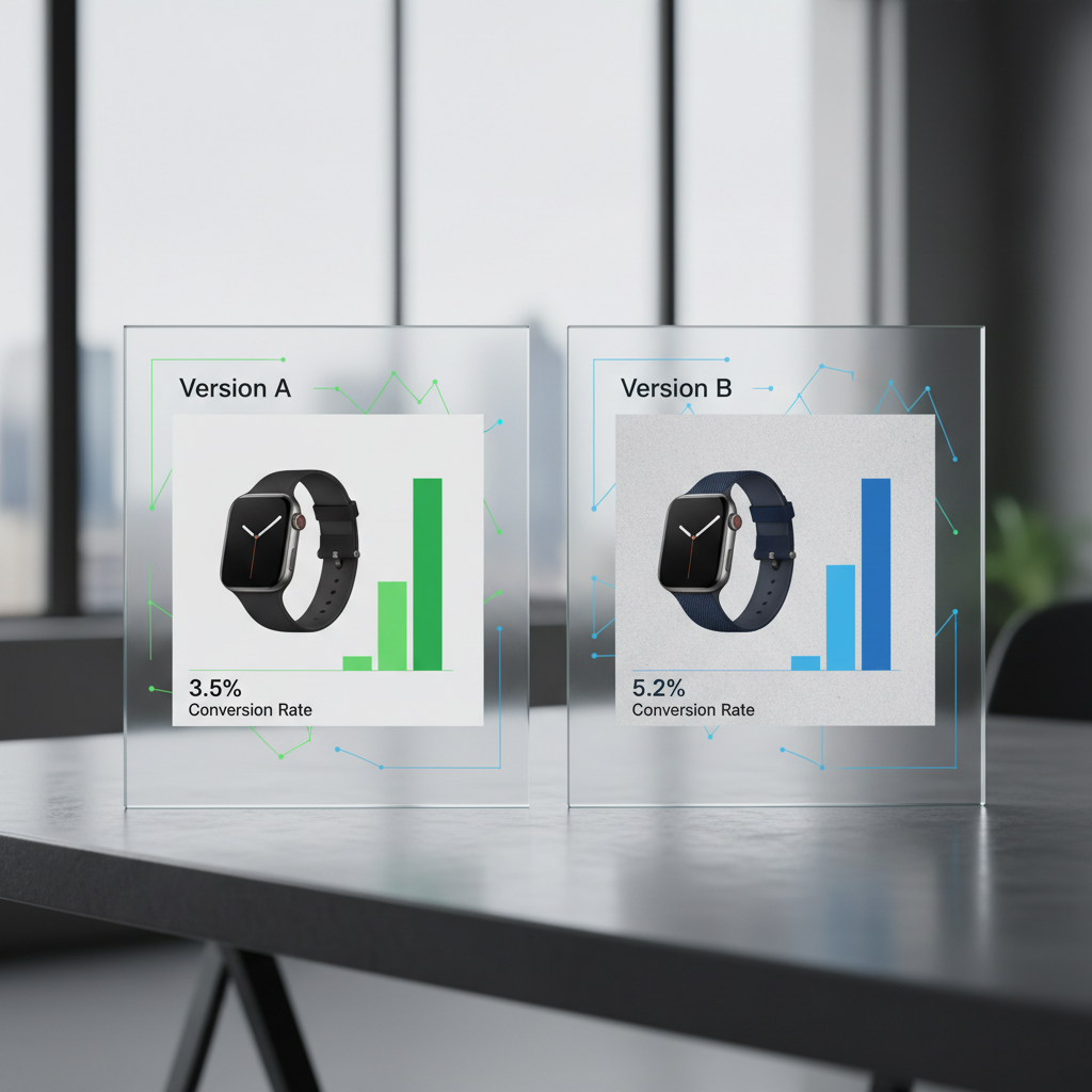 AI product image A/B testing comparison