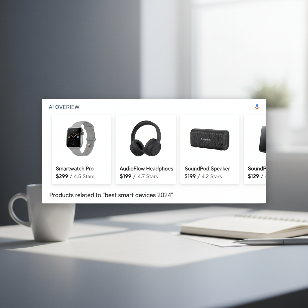 How product images are displayed in AI Overviews and AI Mode