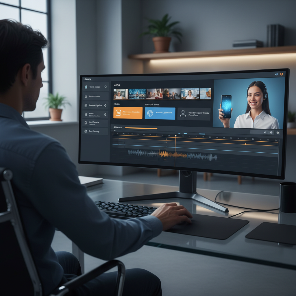 AI-powered video creation interface