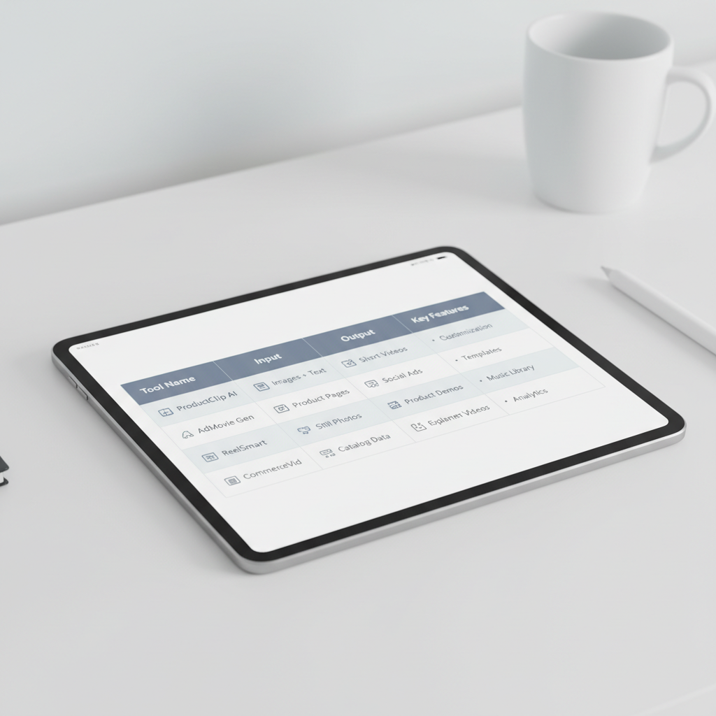 AI video creation software comparison for online stores