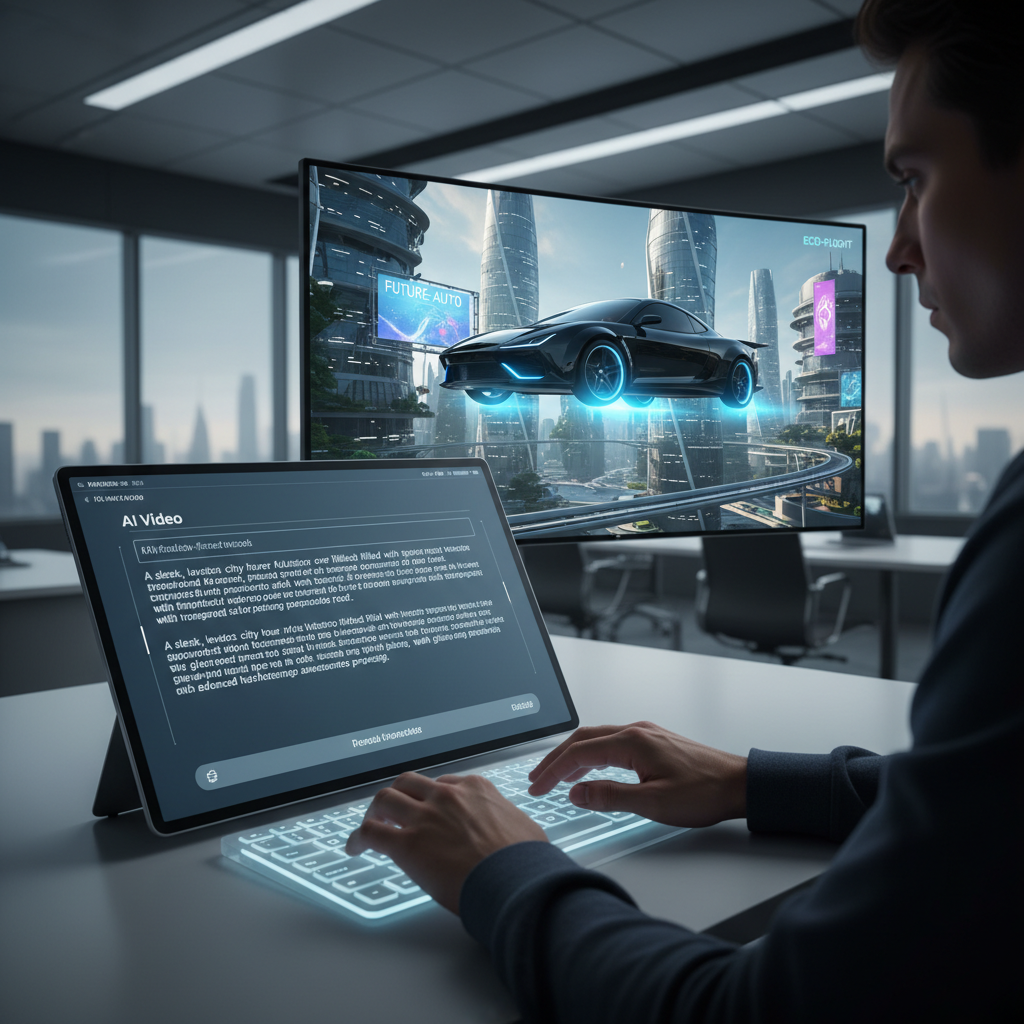AI video generation from text prompts for e-commerce