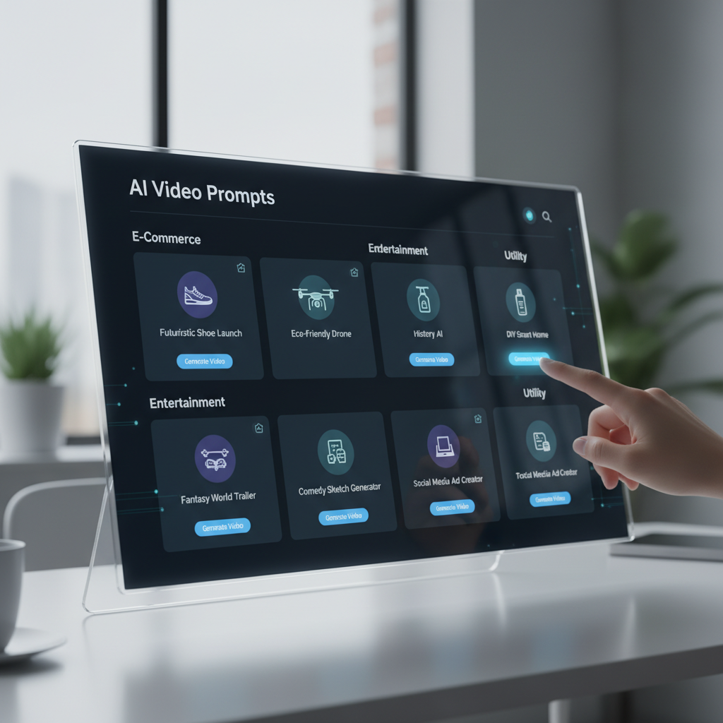AI Product Video Prompt Interface for Content Creation