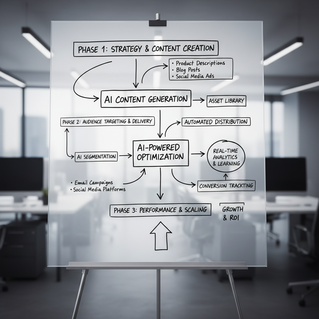 AI launch campaign workflow for ecommerce brands