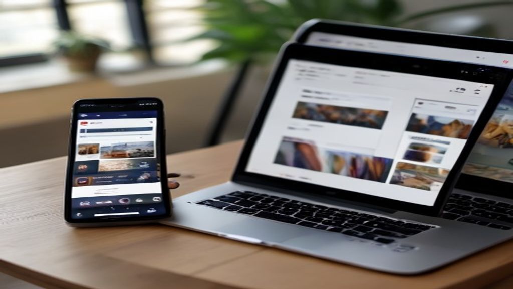 Mobile-first product photo comparison on smartphone and laptop screens